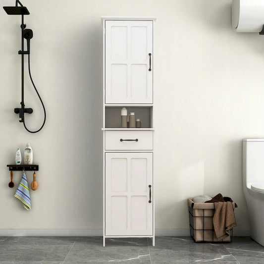 Double Door Narrow Height Slim Floor Standing Cabinet