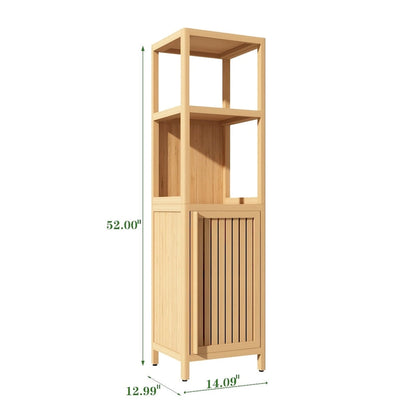 Large capacity multifunctional bamboo storage cabinet furniture for bathroom