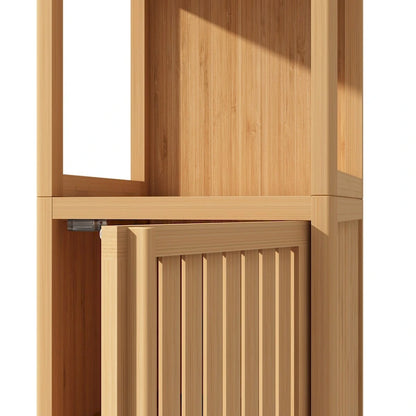 Large capacity multifunctional bamboo storage cabinet furniture for bathroom