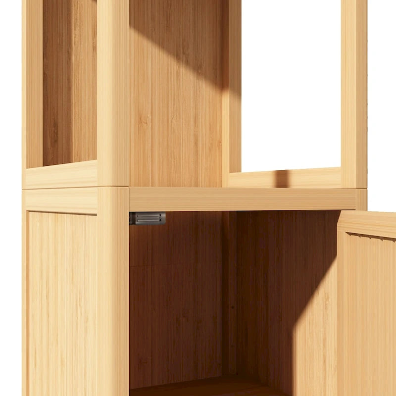 Large capacity multifunctional bamboo storage cabinet furniture for bathroom