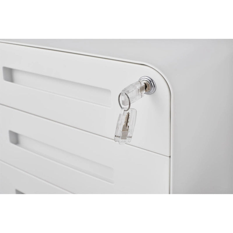 3 Drawer Mobile File Cabinet,Versatile Cabinet,5 Wheel Design Anti-Tilting Cold Rolled Steel Waterproof Moisture-Proof