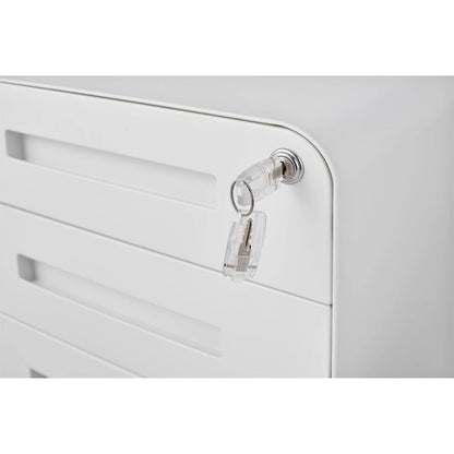 3 Drawer Mobile File Cabinet,Versatile Cabinet,5 Wheel Design Anti-Tilting Cold Rolled Steel Waterproof Moisture-Proof