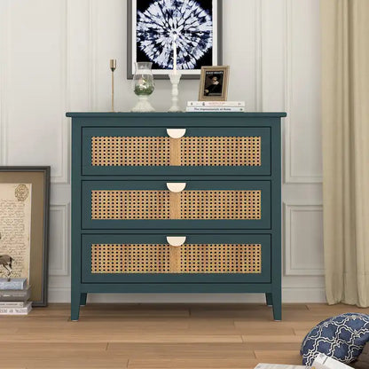 Rattan 3-Drawers Cabinet