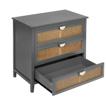Rattan 3-Drawers Cabinet