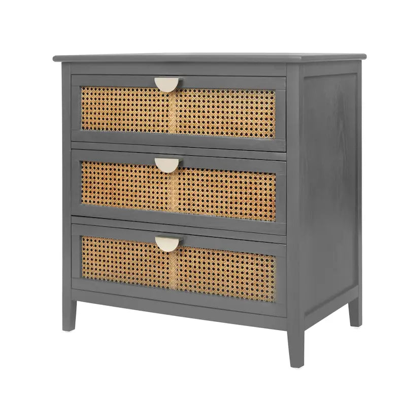 Rattan 3-Drawers Cabinet