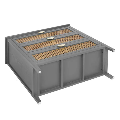 Rattan 3-Drawers Cabinet