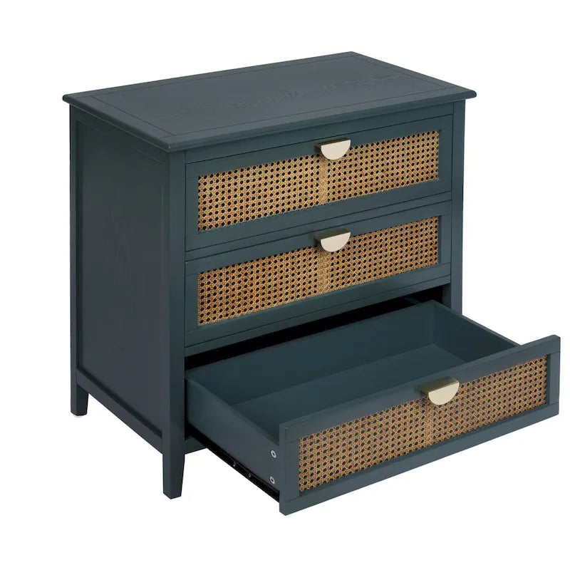 Rattan 3-Drawers Cabinet