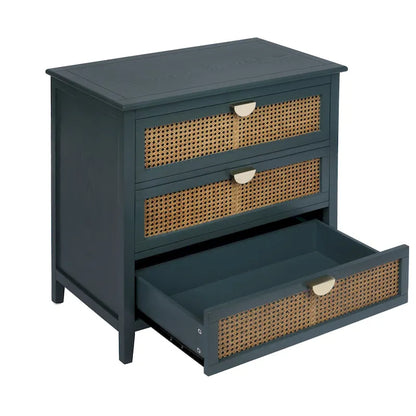 Rattan 3-Drawers Cabinet