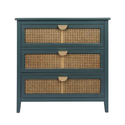 Rattan 3-Drawers Cabinet