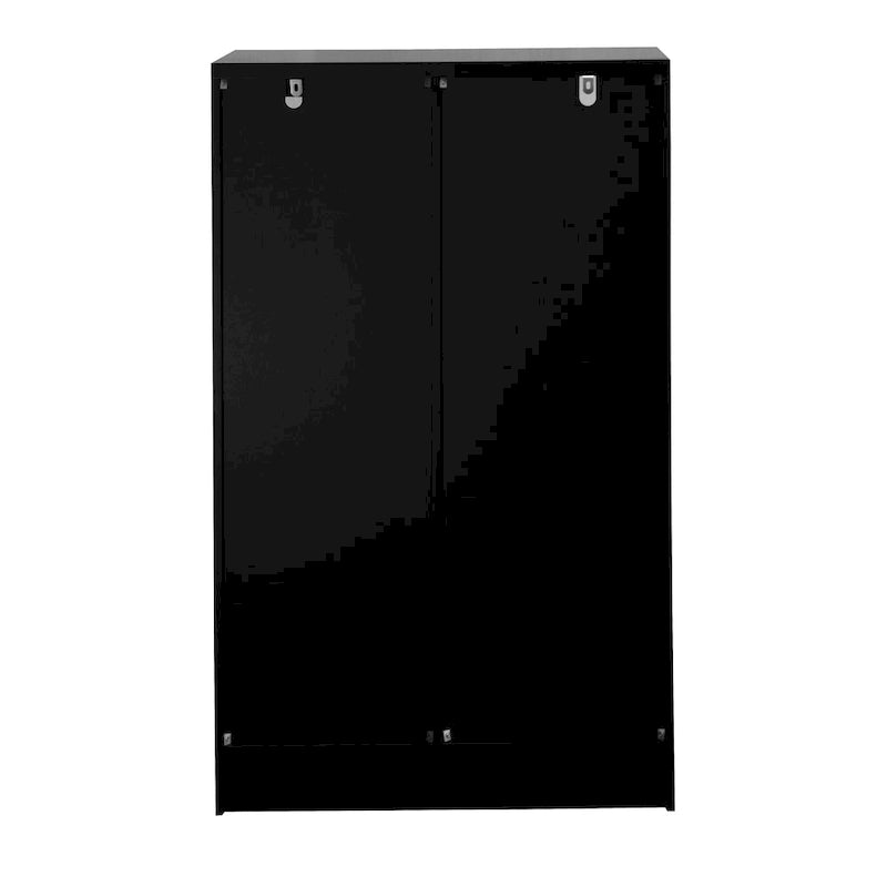 Wooden Floor Cabinet with 2 Glass Doors