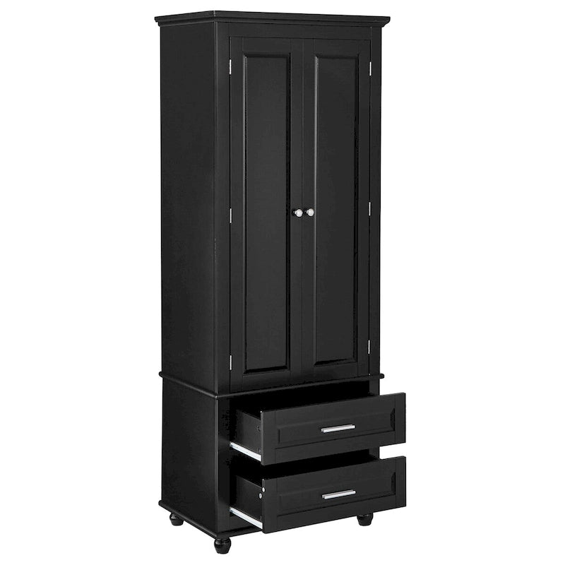 Tall Storage Cabinet with Two Drawers