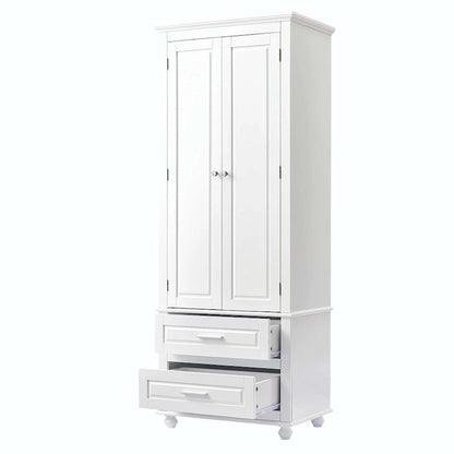Tall Storage Cabinet with Two Drawers