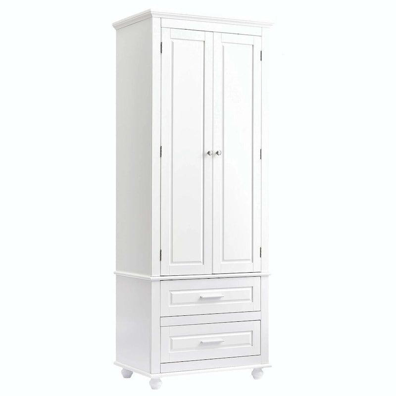 Tall Storage Cabinet with Two Drawers