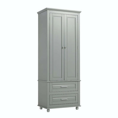 Tall Storage Cabinet with Two Drawers