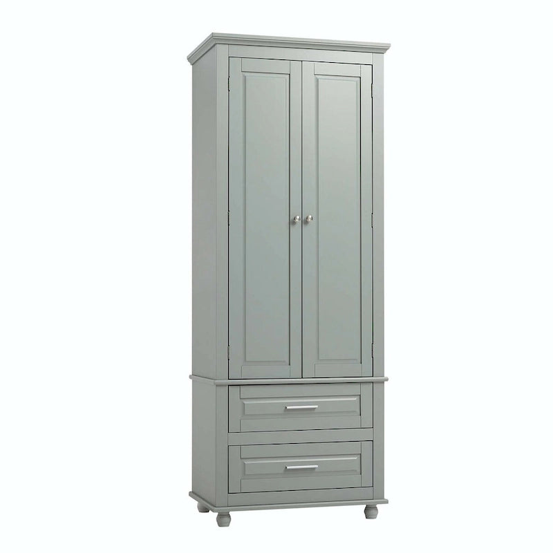 Tall Storage Cabinet with Two Drawers