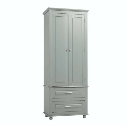 Tall Storage Cabinet with Two Drawers