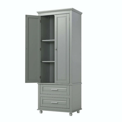 Tall Storage Cabinet with Two Drawers