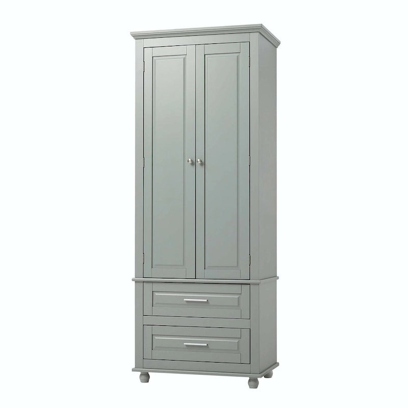 Tall Storage Cabinet with Two Drawers