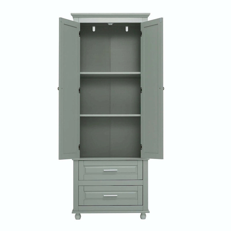 Tall Storage Cabinet with Two Drawers