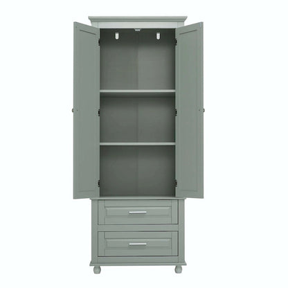 Tall Storage Cabinet with Two Drawers