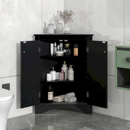 Triangle Bathroom Storage Cabinet with Adjustable Shelves