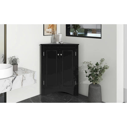 Triangle Bathroom Storage Cabinet with Adjustable Shelves