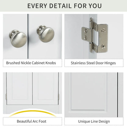 Triangle Bathroom Storage Cabinet with Adjustable Shelves