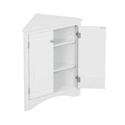 Triangle Bathroom Storage Cabinet with Adjustable Shelves