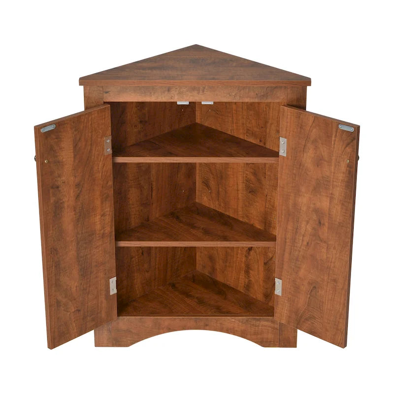 Triangle Bathroom Storage Cabinet with Adjustable Shelves