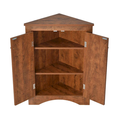 Triangle Bathroom Storage Cabinet with Adjustable Shelves